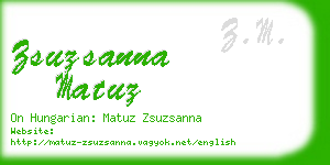 zsuzsanna matuz business card